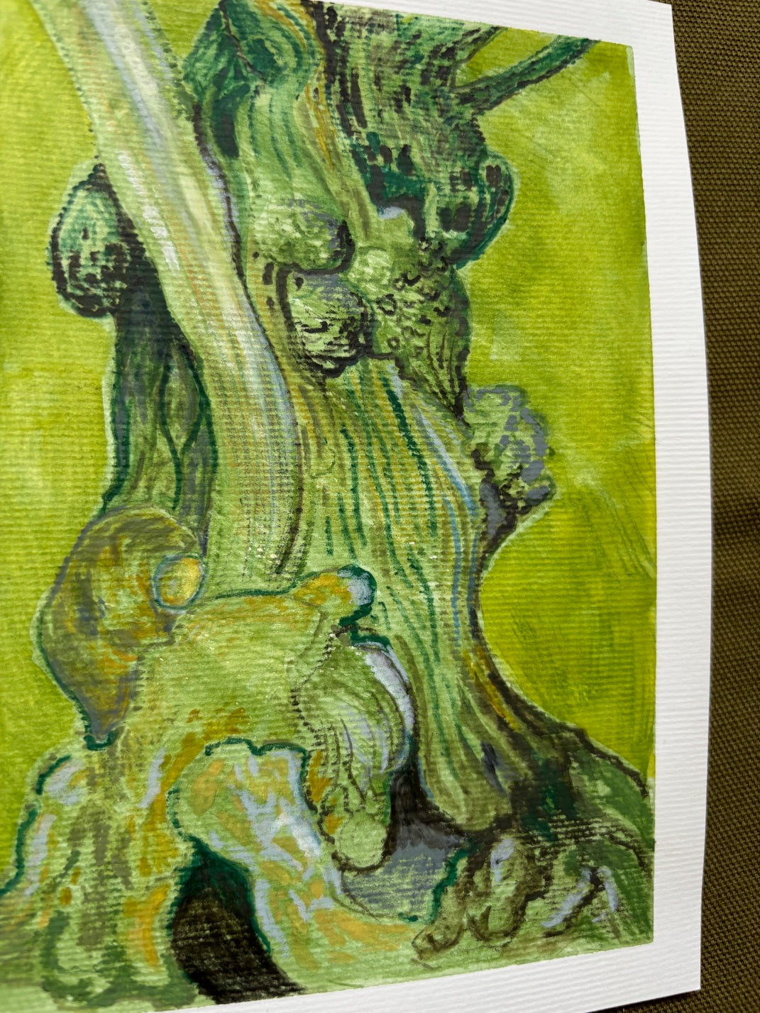 Warped Trunk - Mixed Media, 7in x 5in
