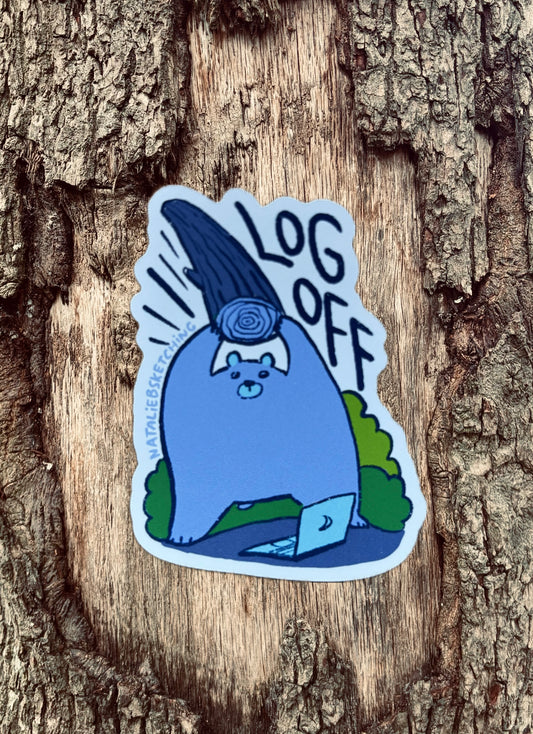 Log Off - Sticker