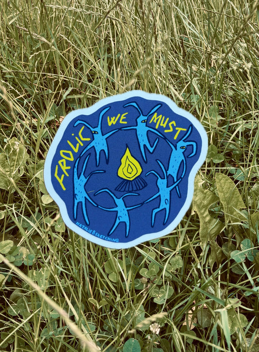 Hare Circle (Frolic We Must) - Sticker