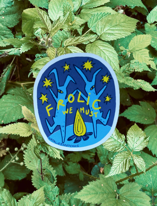 Hare Pair (Frolic We Must) - Sticker