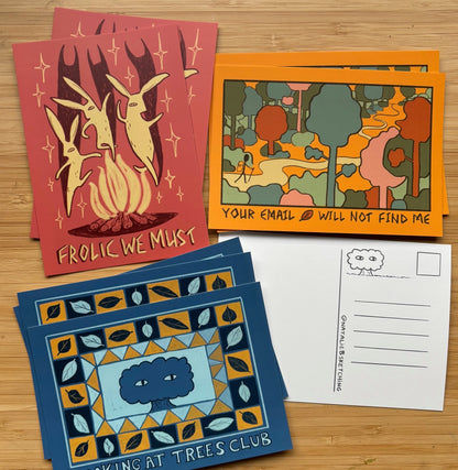 Frolic We Must (Bonfire) - Postcard