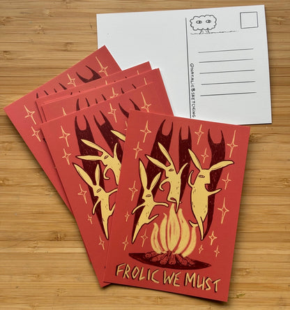 Frolic We Must (Bonfire) - Postcard