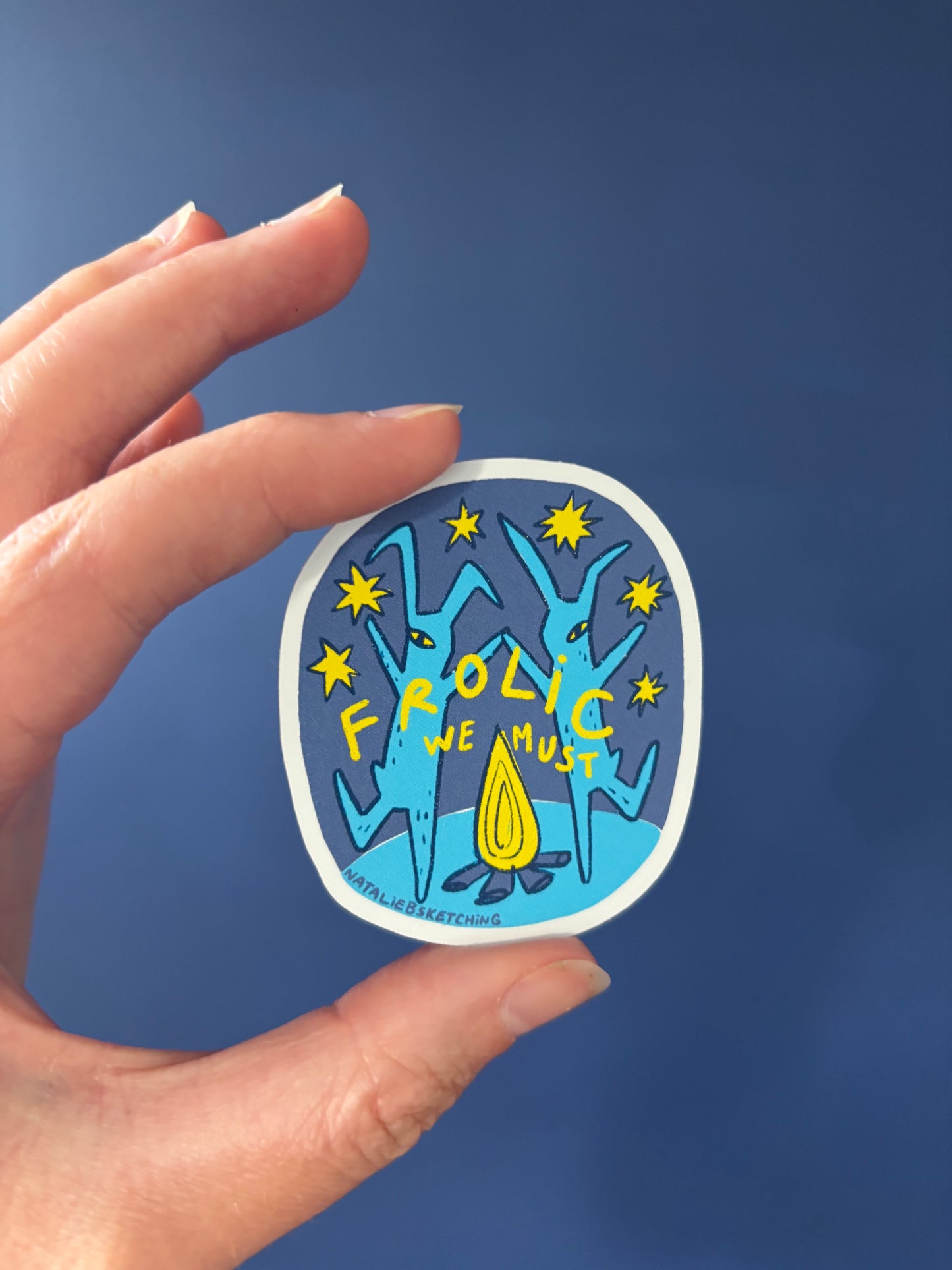 Hare Pair (Frolic We Must) - Sticker