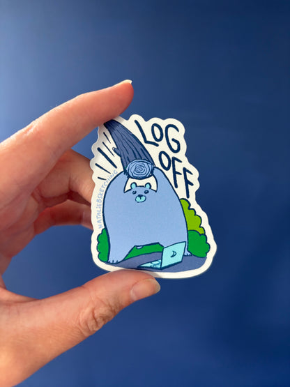 Log Off - Sticker