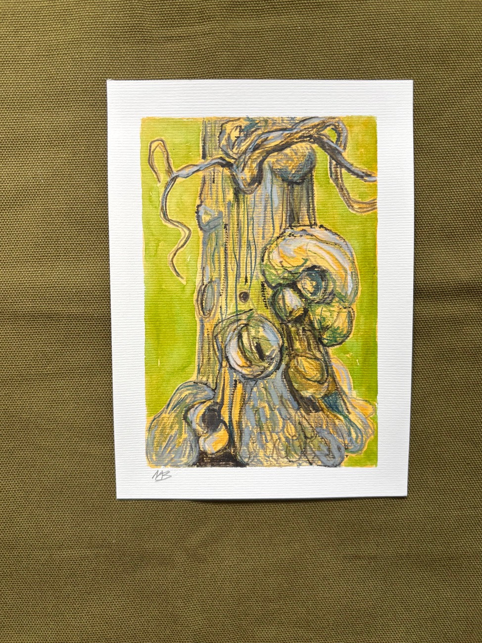 Lots of Lumps - Mixed Media, 7in x 5in