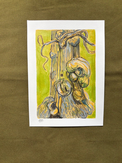 Lots of Lumps - Mixed Media, 7in x 5in