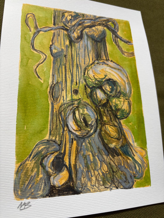 Lots of Lumps - Mixed Media, 7in x 5in